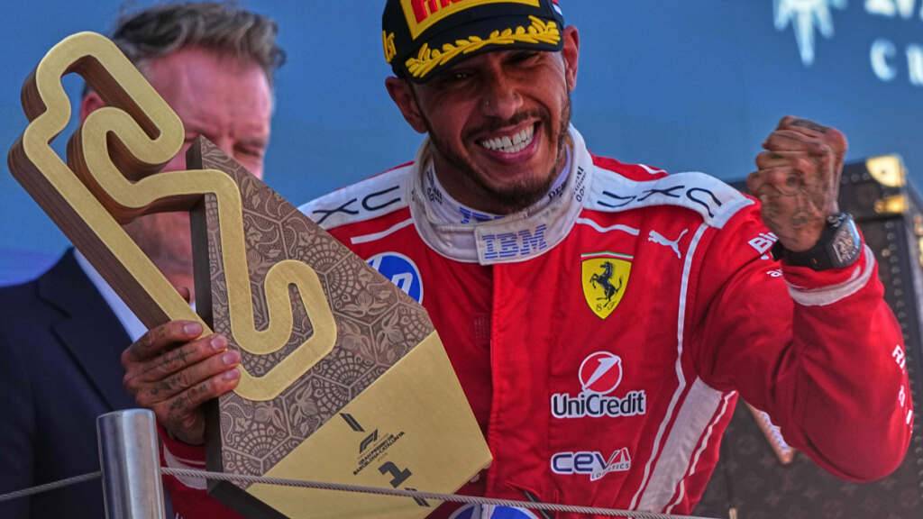 Lewis Hamilton feierte seinen ersten GP-Sieg mit Ferrari