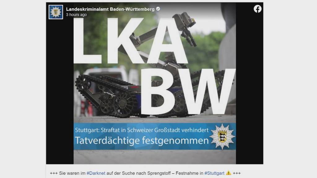 Deutsche Polizei soll Bombenanschlag in Schweiz vereitelt haben