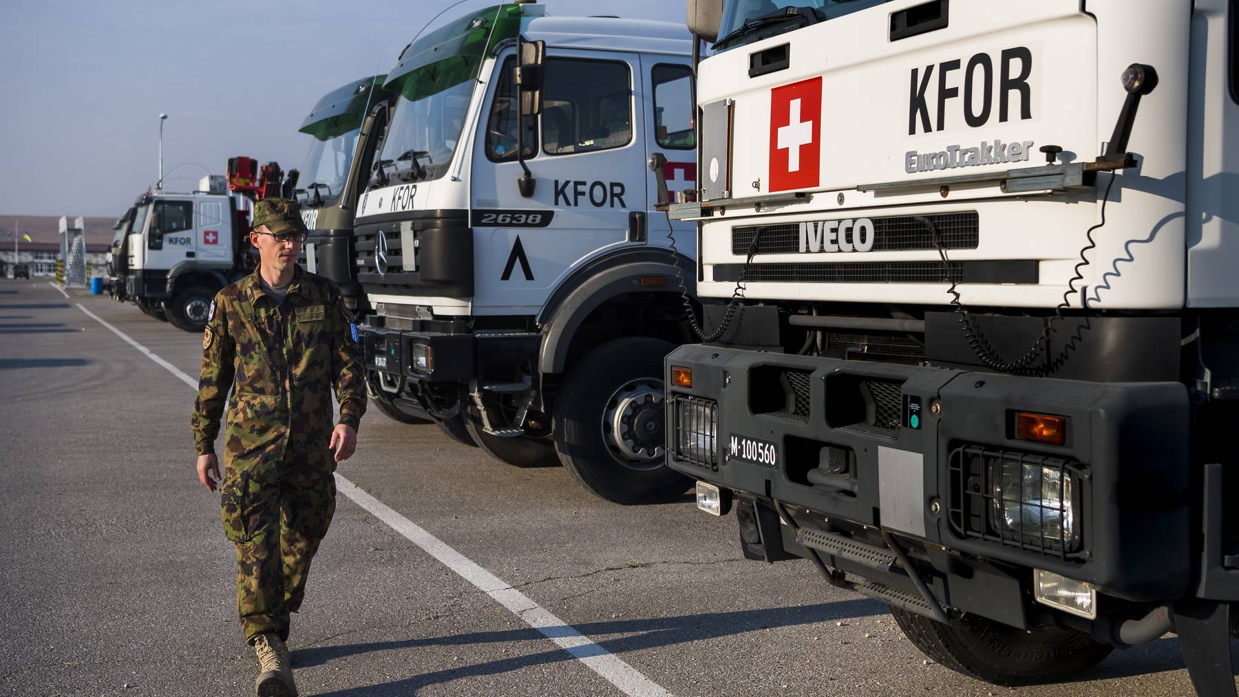 Schweizer Soldaten der Kfor sorgen im Kosovo für Sicherheit.