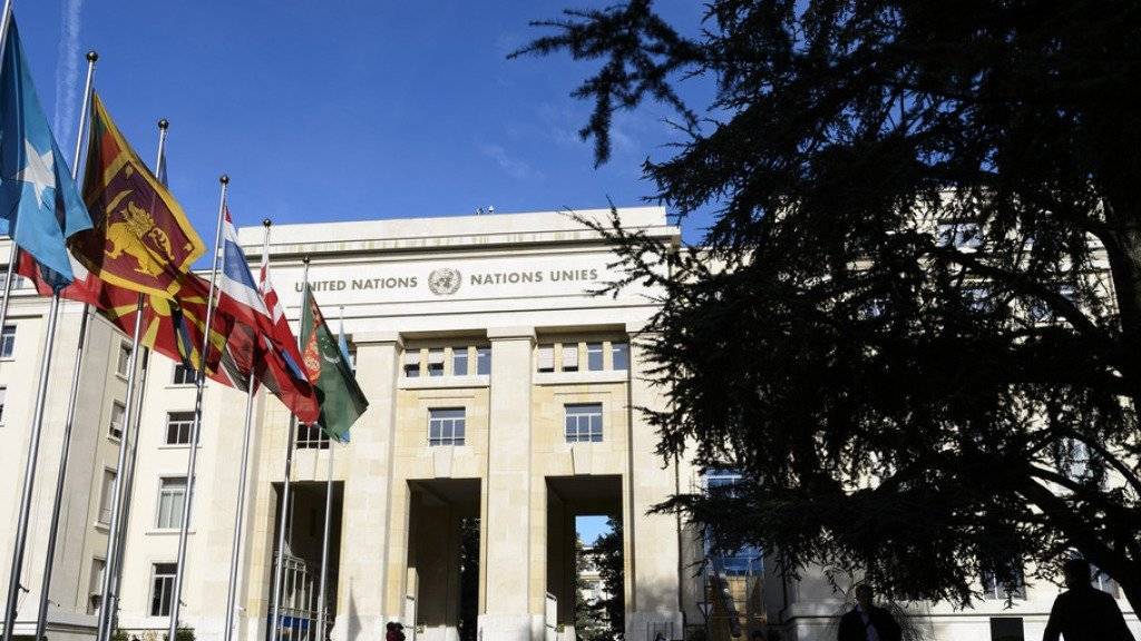 Hier finden die Syrien-Gespräche statt: Das Palais des Nations am Dienstag in Genf.