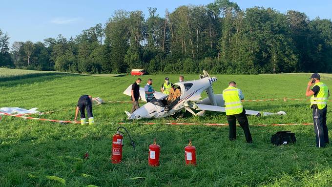 Flugzeug stürzt im Birrfeld ab – eine Person verletzt