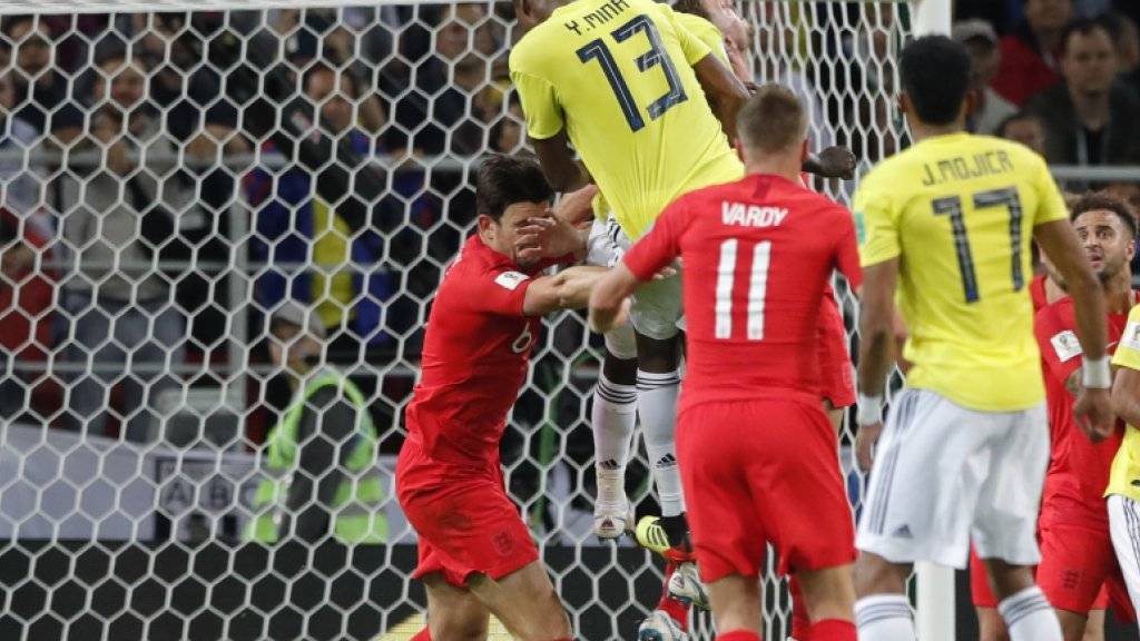 Zuletzt köpfelte Yerry Mina Kolumbien mit seinem Tor in der 93. Minute des Achtelfinalspiels gegen England in die Verlängerung