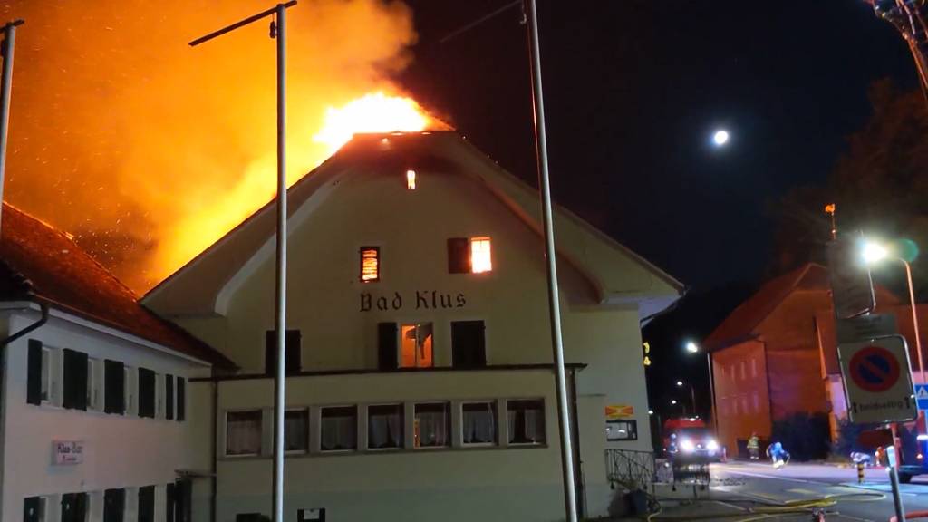 Schock: Restaurant Bad Klus in Oensingen brennt nieder