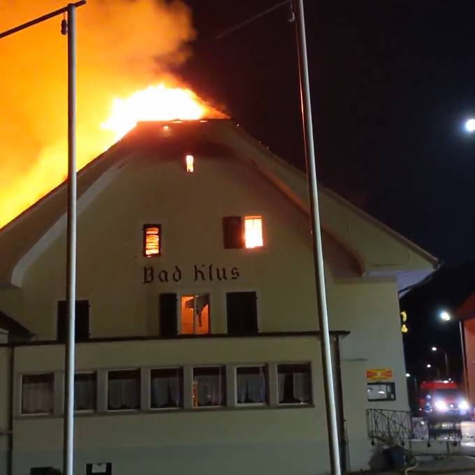 Feuer verwüstet Restaurant Bad Klus