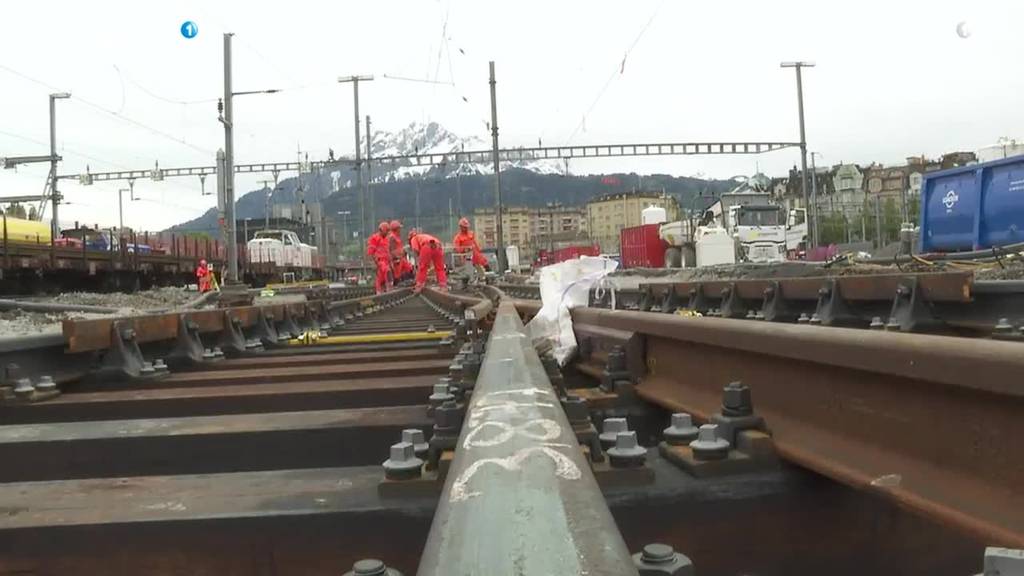 Doppelspurausbau Zentralbahn am Bahnhof Luzern