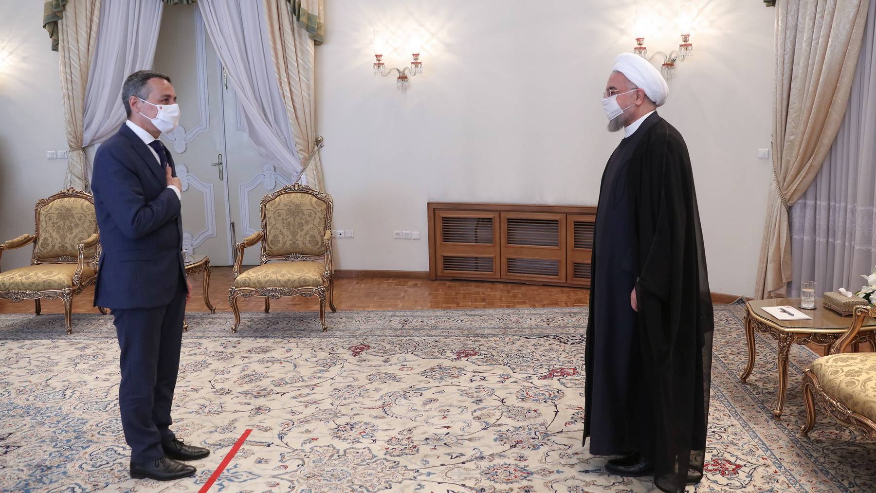 Bundesrat Ignazio Cassis traf im Iran unter anderem Präsident Hassan Rouhani.