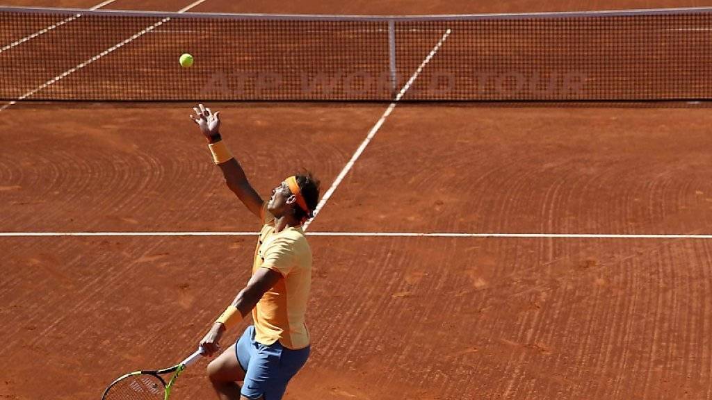 Rafael Nadal könnte mit seinem 49. Turniersieg auf Sand mit dem Argentinier Guillermo Vilas gleichziehen