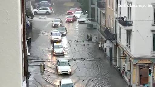 Regen bringt Überschwemmungen nach Luzern