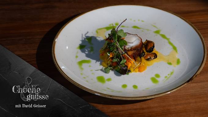 Seeteufel mit Guanciale auf Muschelragout 