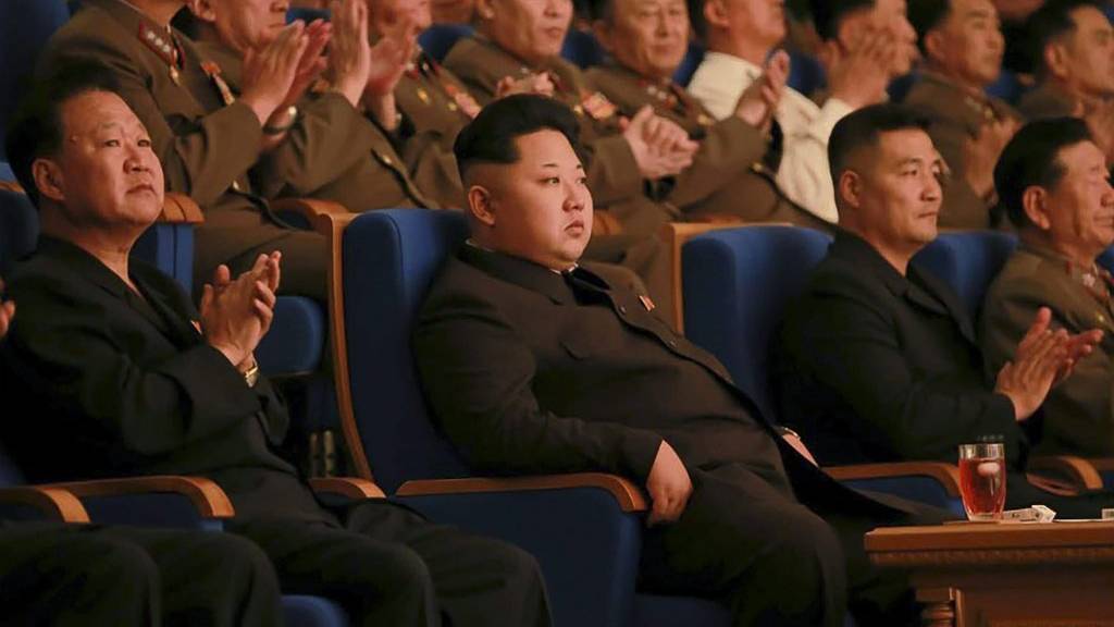 Der eiserne Machthaber Kim Jong Un bei einer Parteiveranstaltung in Pjöngjang im September 2015.