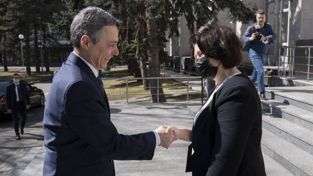 Der schweizerische Bundespräsident führte auch Gespräche mit Moldawiens Premierministerin Natalia Gavrilita.