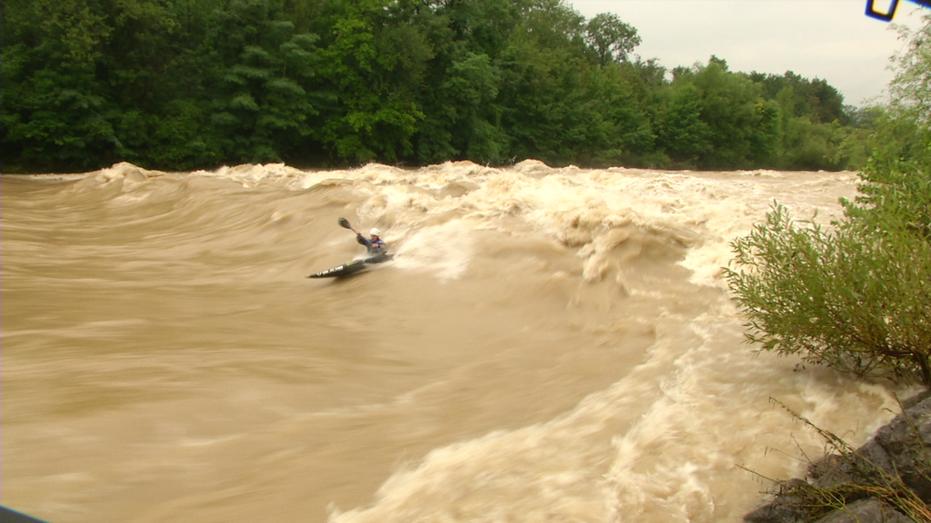 Hochwasser-Kajak