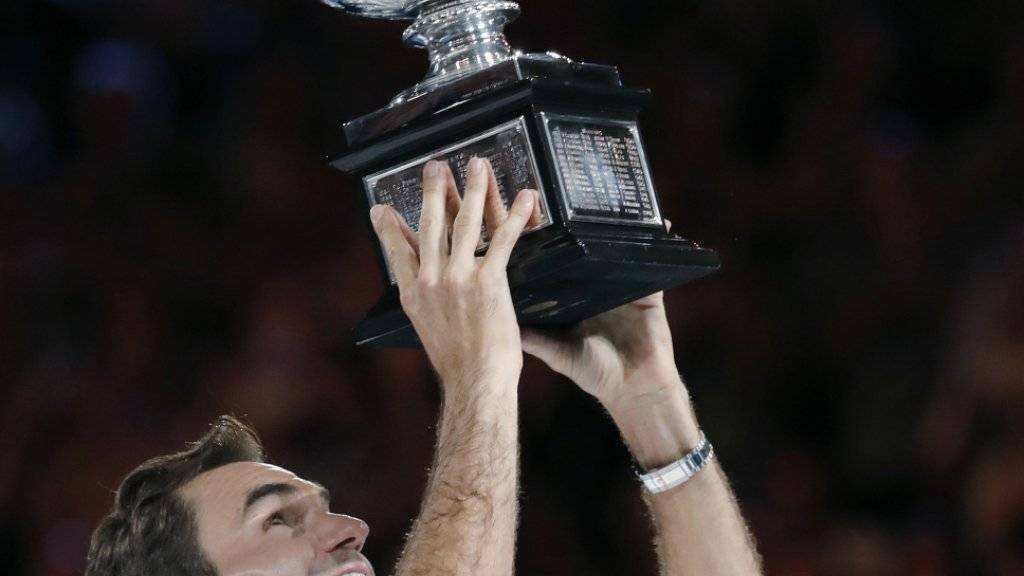 Start zur Titelverteidigung in einer Night-Session: Roger Federer am Australian Open