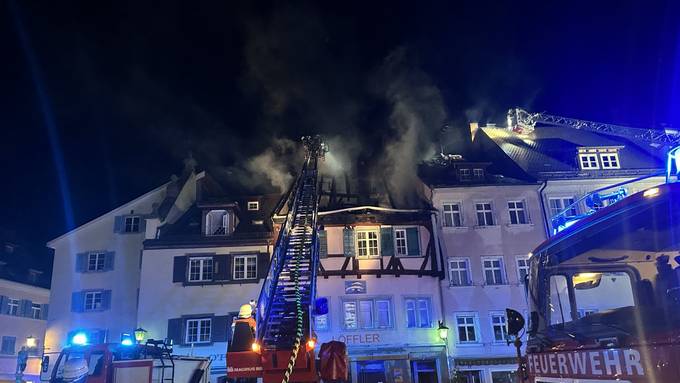 Millionenschaden bei Grossbrand in der Innenstadt von Überlingen