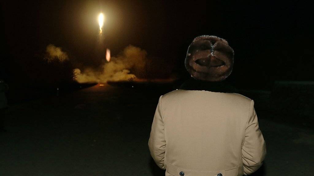 Eine Rakete für Kim Jong Un: Nordkoreas Führer droht mit neuen Atomtests. (Archiv)