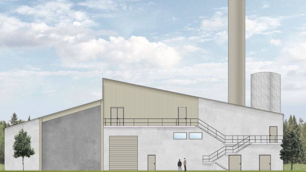 So soll gemäss einer grafischen Darstellung die neue Heizzentrale aussehen.