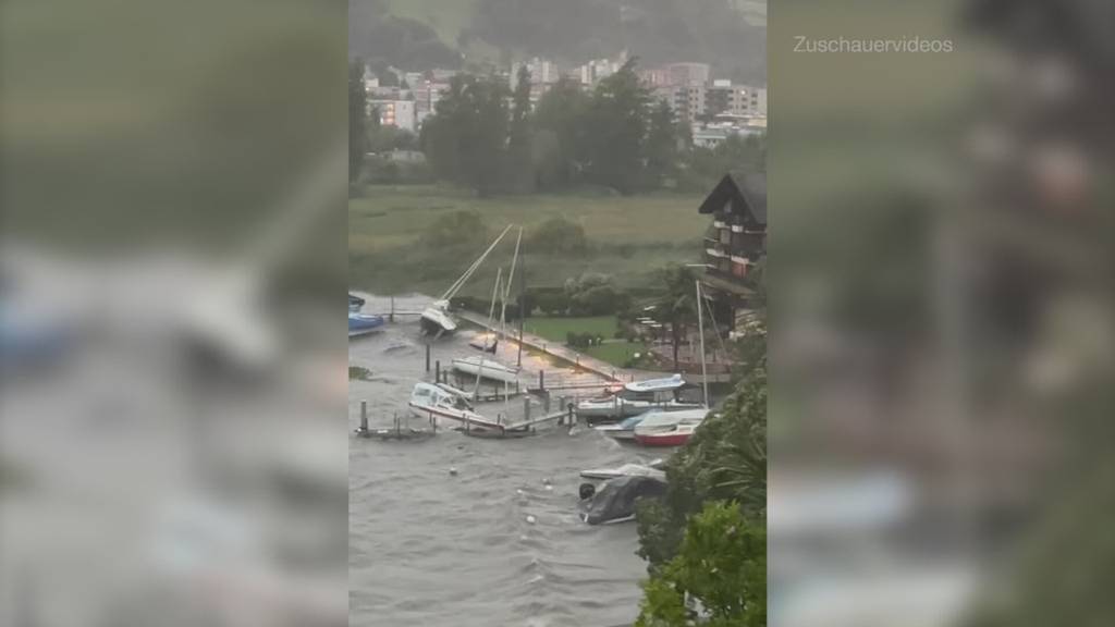 Gekenterte Boote in Horw