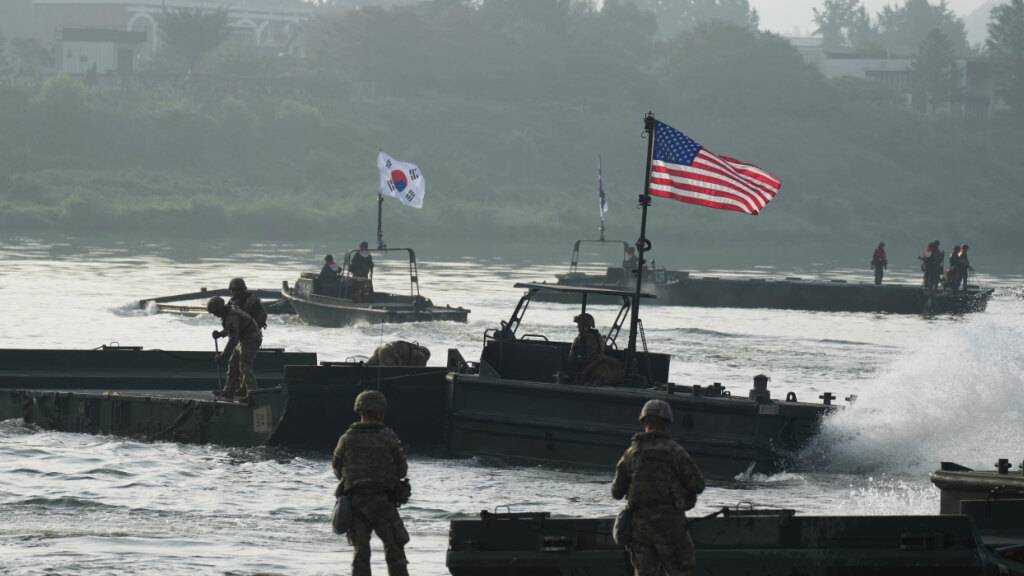 ARCHIV - Gemeinsame Militärübung von Südkorea und den USA in Südkorea. Foto: Lee Jin-man/AP/dpa/Archivbild