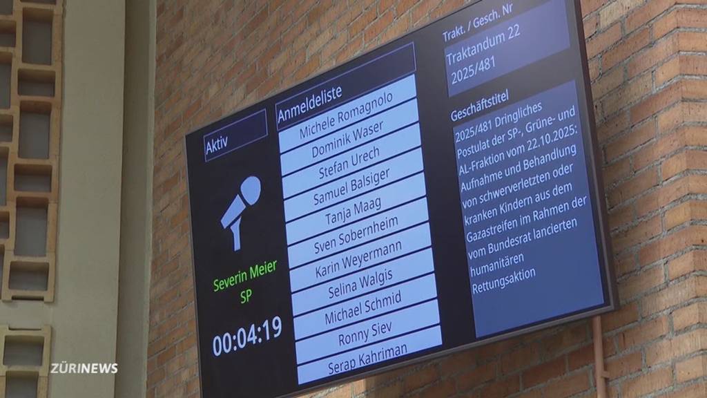 Stadtparlament will verletzte Kinder aus Gaza nach Zürich holen