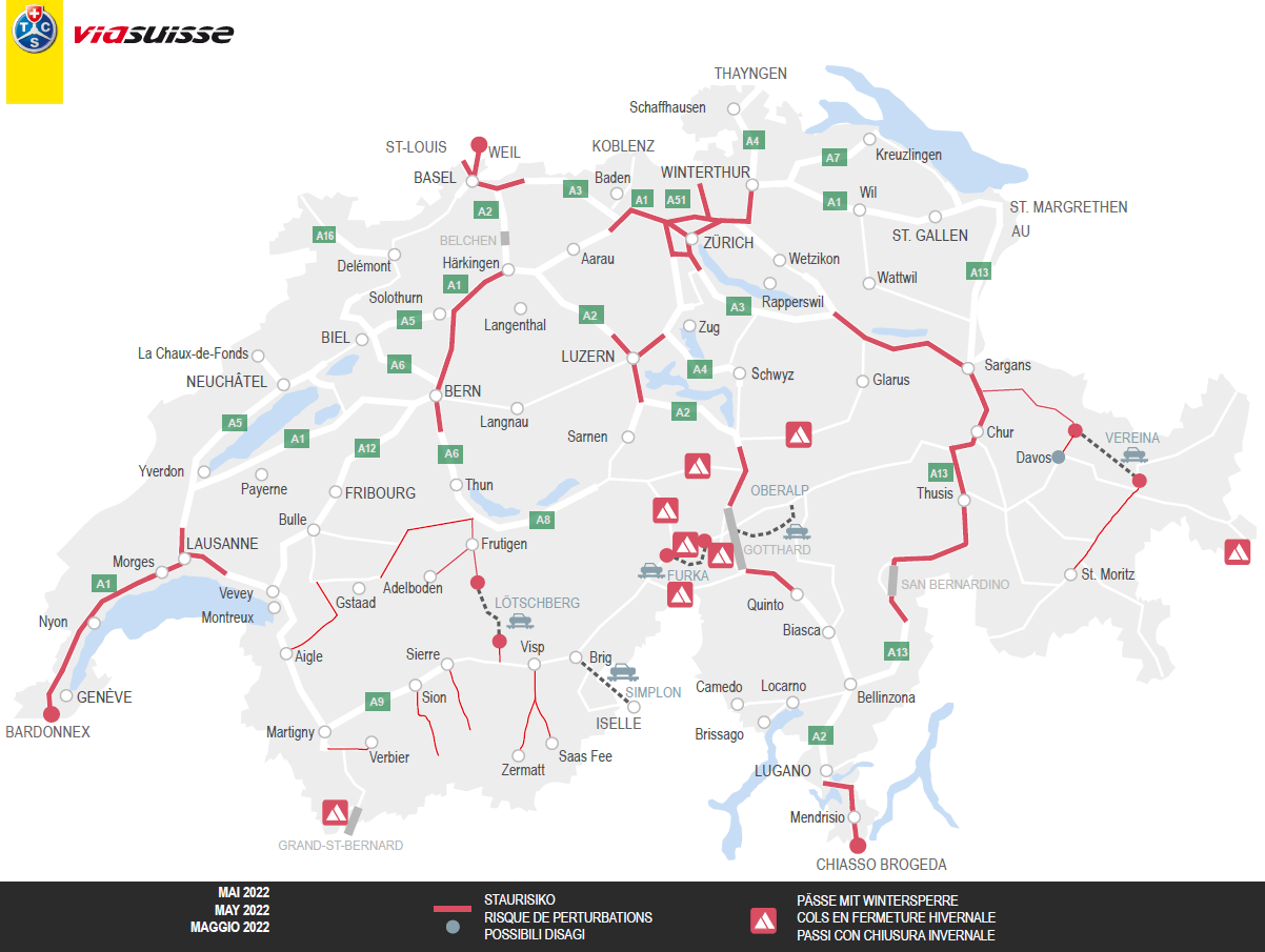 Die Verkehrsprognosen für Auffahrt und Pfingsten