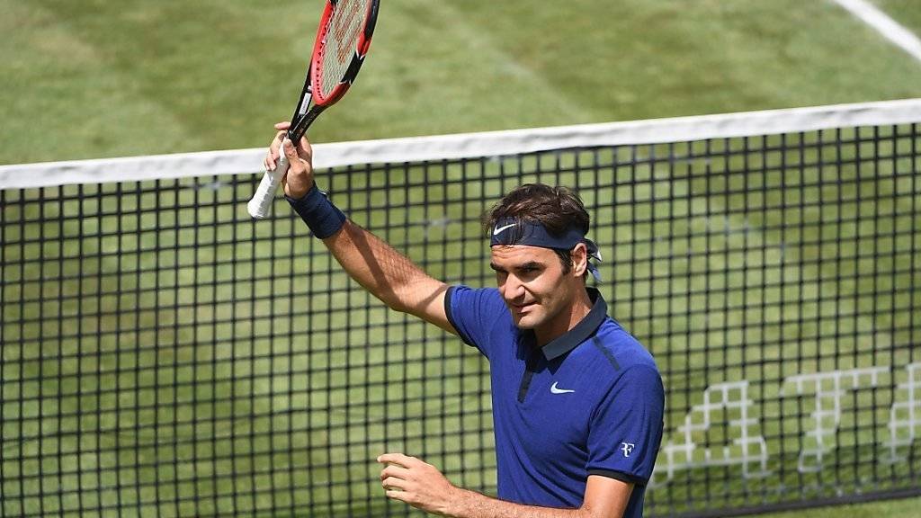 Roger Federer hatte in der 1. Runde in Halle alles im Griff