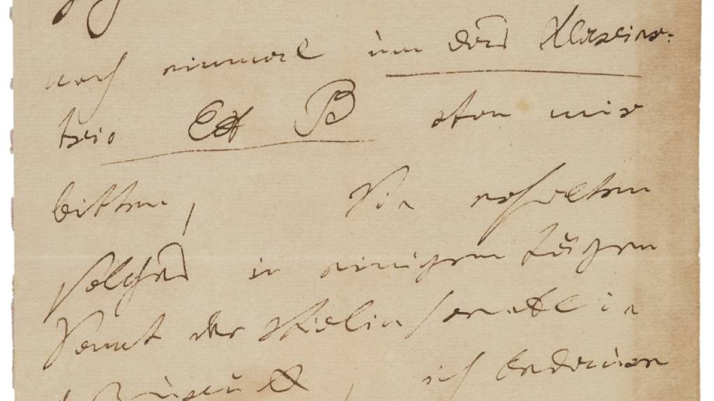 Etwa 200 Jahre alte Zeilen: Ein Brief des Komponisten Ludwig van Beethoven ist in den USA für 275'000 Dollar (rund 230'000 Euro) versteigert worden.
