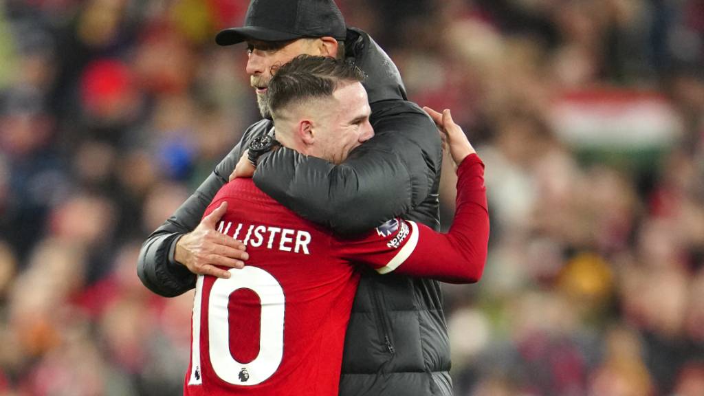 Der Dank von Liverpools Trainer Jürgen Klopp geht an Alexis Mac Allister