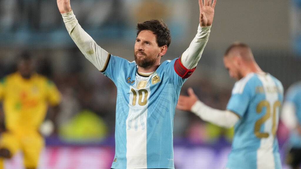 Lionel Messi liess sich ein letztes Mal im Dress des Nationalteams feiern