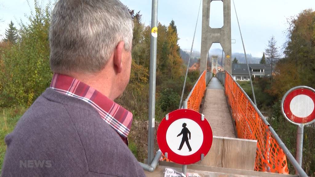 Hängelisteg: Bürokratie verzögert Reparatur der Brücke
