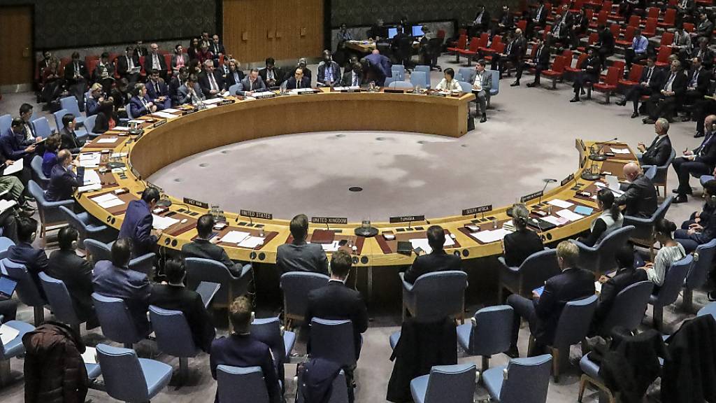 Der Uno-Sicherheitsrat - im Bild am Uno-Hauptsitz in New York - diskutierten wegen des Coronavirus erstmals per Videoschaltung.