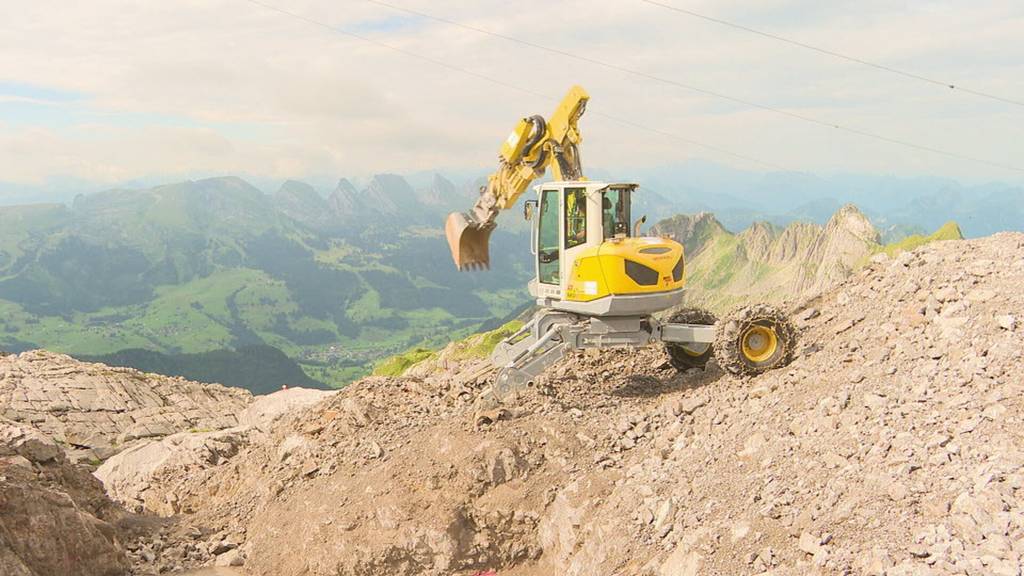Besuch auf spektakulärer Säntis-Baustelle