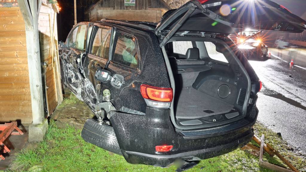 Bei einem Unfall in Ufhusen LU verletzten sich am Samstagabend fünf Personen.