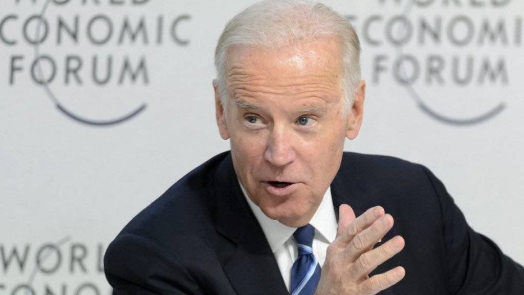 US-Vizepräsident Joe Biden am Dienstag an einer Diskussionsrunde zum Thema Krebs mit US-Wissenschaftlern zum Auftakt des Weltwirtschaftsforums (WEF) in Davos.
