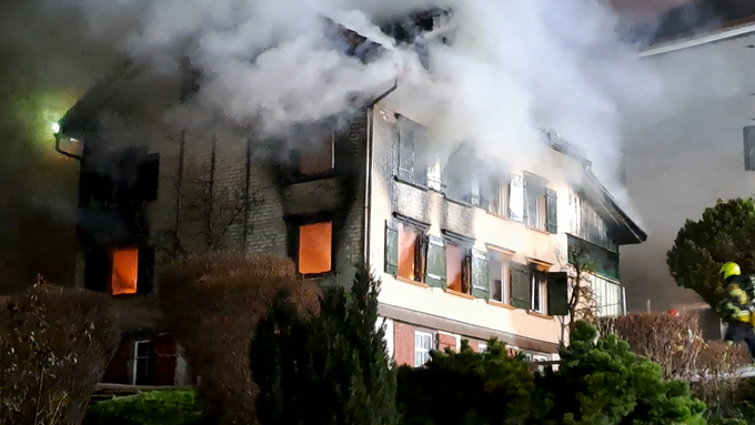 Grossbrand in Herisau: Haus steht in der Nacht auf Donnerstag in Flammen