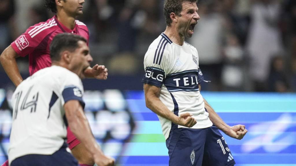 In seiner typischen Art: Thomas Müller lässt nach dem Siegtor seinen Emotionen freien Lauf