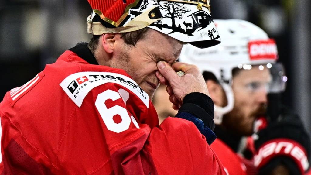 Ein bitter enttäuschter Leonardo Genoni nach dem verlorenen WM-Final gegen die USA
