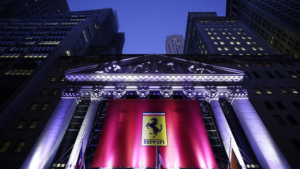 Die Börse in New York im Ferrari-Kleid: Die Titel mit dem vielsagenden Kürzel «RACE» legten einen Blitzstart hin.