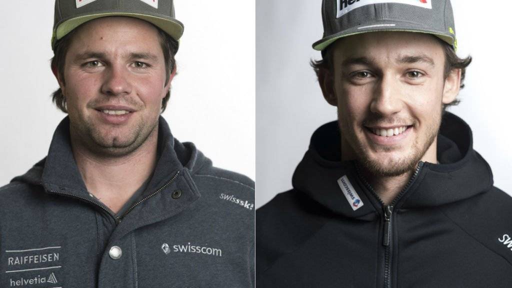 Beide neuen Ski-Weltmeister stammen aus dem Kanton Bern: Beat Feuz (links) und Luca Aerni. (Archivbilder)