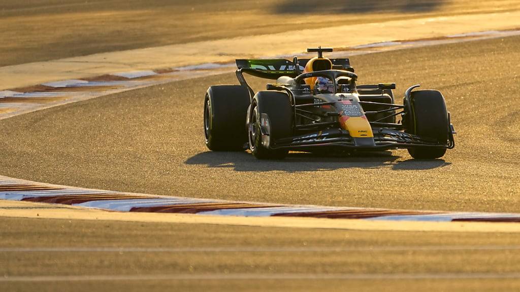 In der Wüste von Bahrain gleich beim ersten Test wieder der klar Schnellste: Max Verstappen