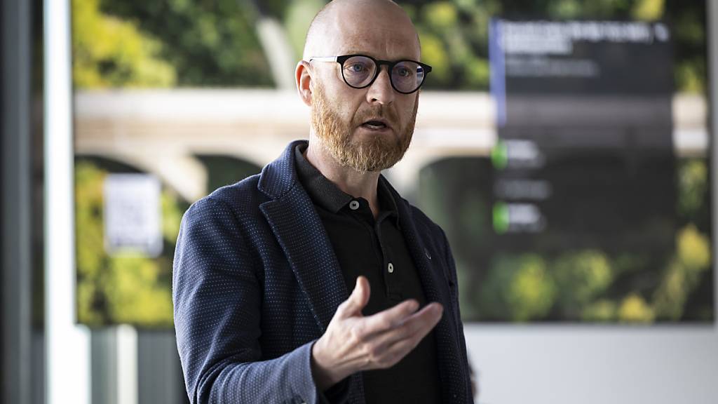 Florian Kurt, Leiter Eventverkehr SBB, während einer Medienkonferenz in Bern zum Eventverkehr bei Grossveranstaltungen mit Blick auf den Eurovision Song Contest (ESC), der ab dem 13. Mai in Basel stattfindet.