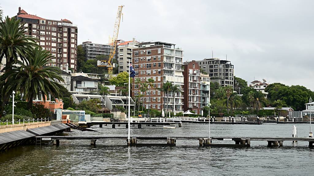 A general view of the foreshore and private jetties at Elizabeth Bay on Sydney Harbour, in Sydney, Tuesday, January 30, 2024. A woman, who is in her late 20s, was bitten on the right leg by a suspected bull shark in Elizabeth Bay near sunset on Monday night. (AAP Image/Dan Himbrechts) NO ARCHIVING