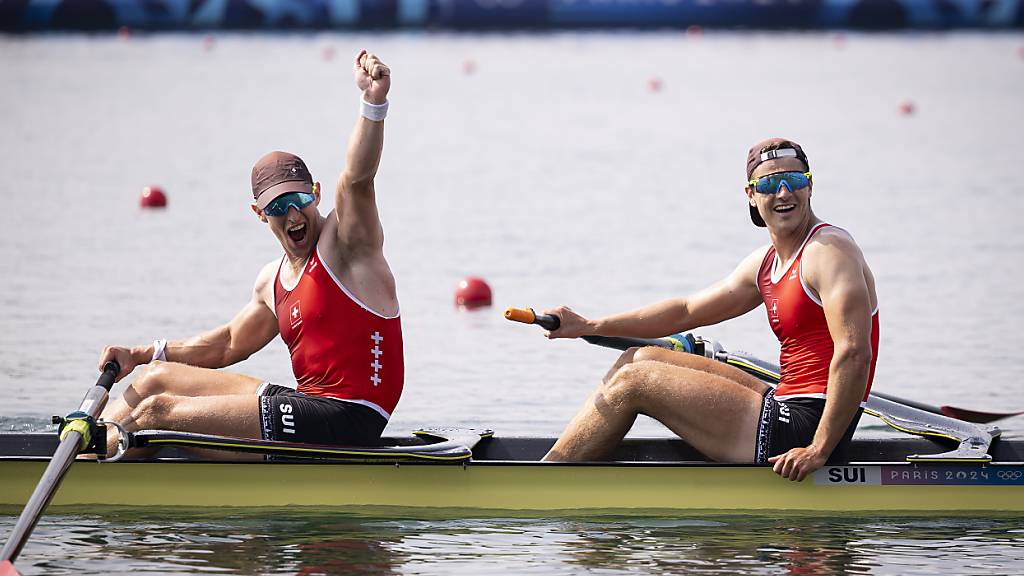 Andrin Gulich und Roman Röösli sorgen im Zweier ohne für die nächste Schweizer Medaille in Paris