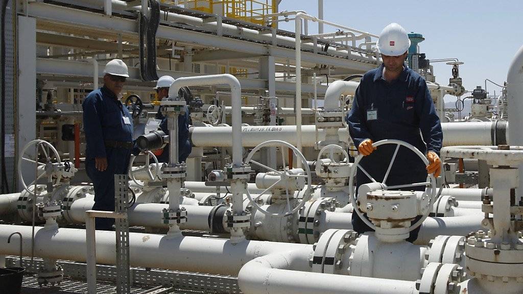 Ölförderanlage im Nordirak: Der Golfstaat hat mit den Ölkonzernen eine wichtige Einigung erzielt. Irak dürfte nun im kommenden Jahr zwischen 250'000 und 350'000 Barrel pro Tag zusätzlich fördern.