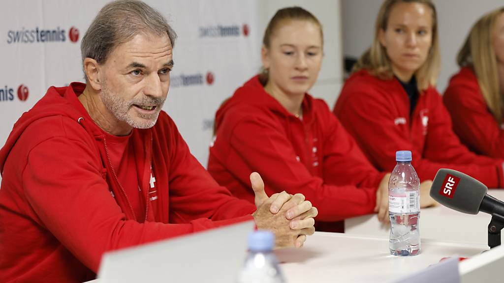 Das Schweizer Team vor dem Billie Jean King Cup