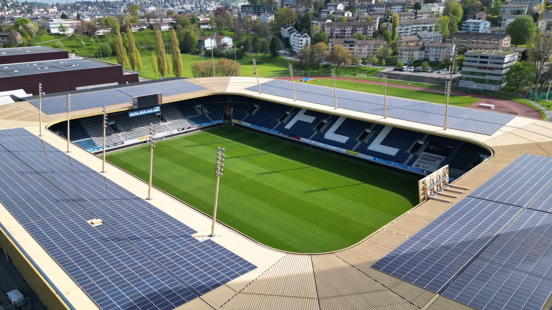 Die Luzerner Swissporarena wird am Sonntag Schauplatz des Duells FCL – YB.
