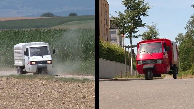 Wahlkampf mit Piaggio-Mobil