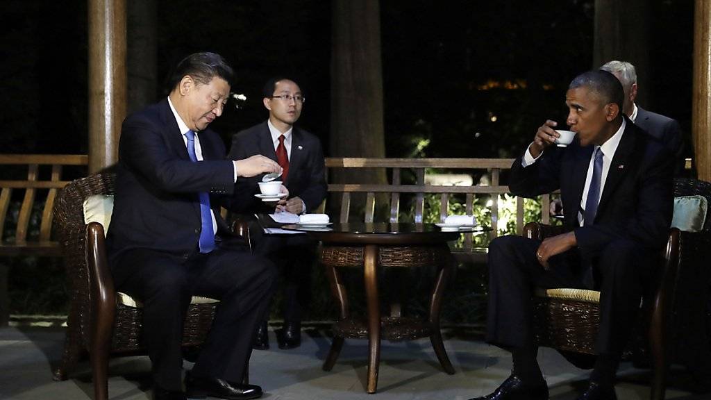 Chinas Präsident Xi Jinping und US-Präsident Barack Obama beim gemeinsamen Tee. So idyllisch ging es vor dem G20-Gipfel nicht immer zu und her.