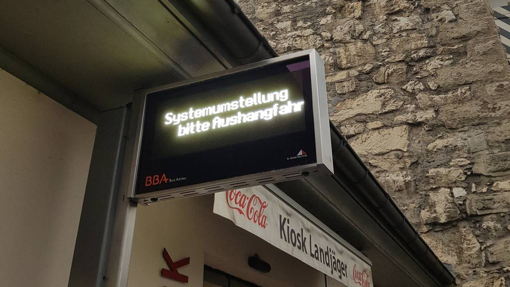 Aarauer Bus-Anzeigetafeln funktionieren nicht