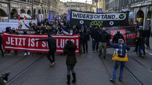 Rechtsradikale führten Demo in Bern an ++ Proteste in Brüssel