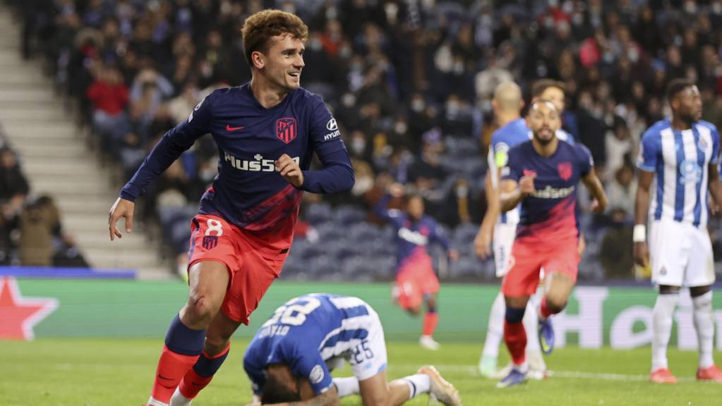 Jubelnder Torschütze: Antoine Griezmann schoss Atlético Madrid mit dem 1:0 gegen Porto in Richtung Achtelfinal